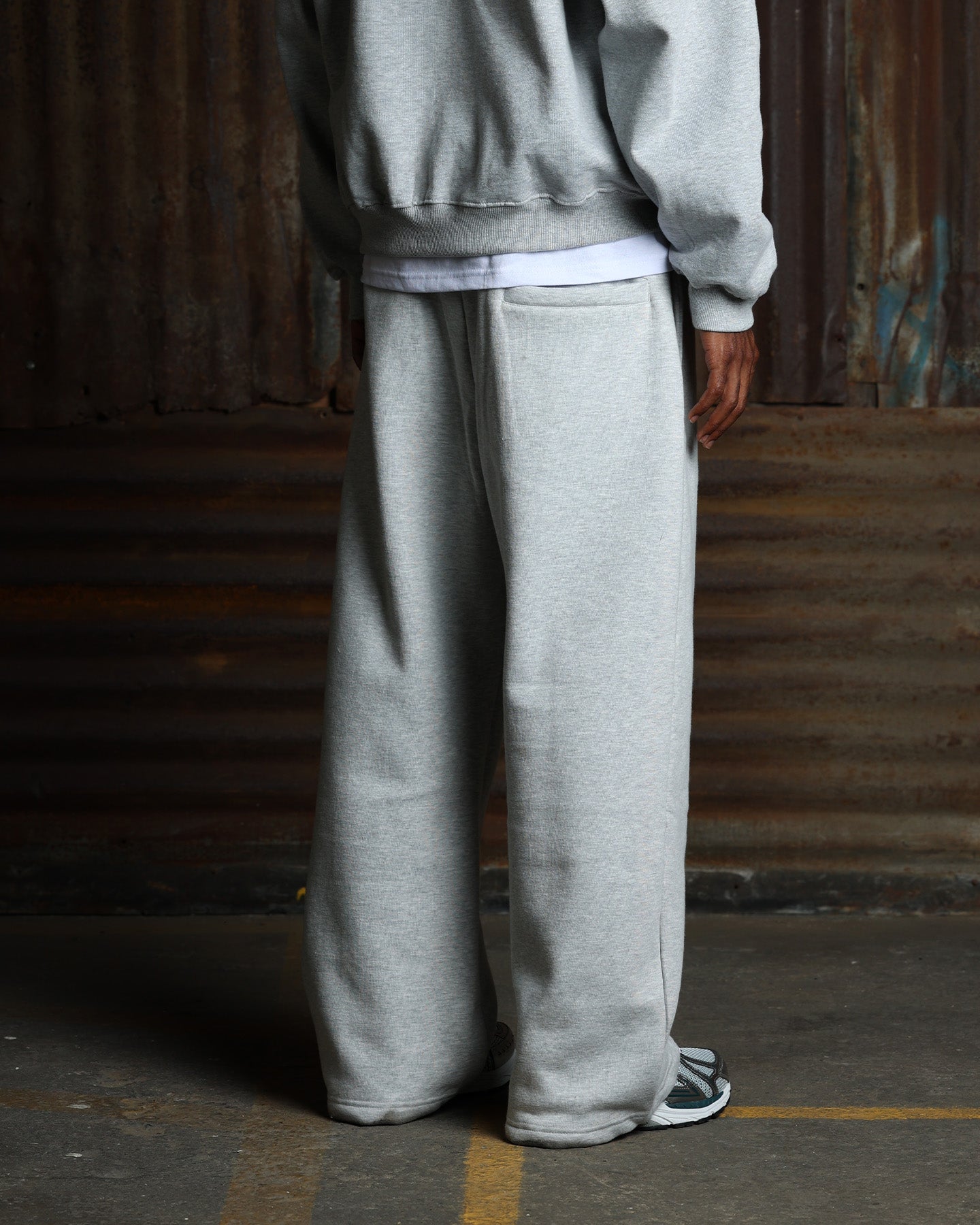 American Thrift Wide Leg Pants Grey Heather