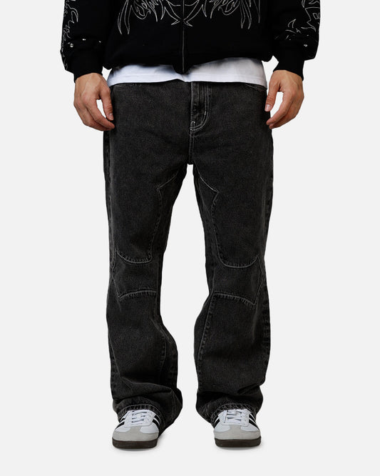Revenge Cross Denim Pants Black