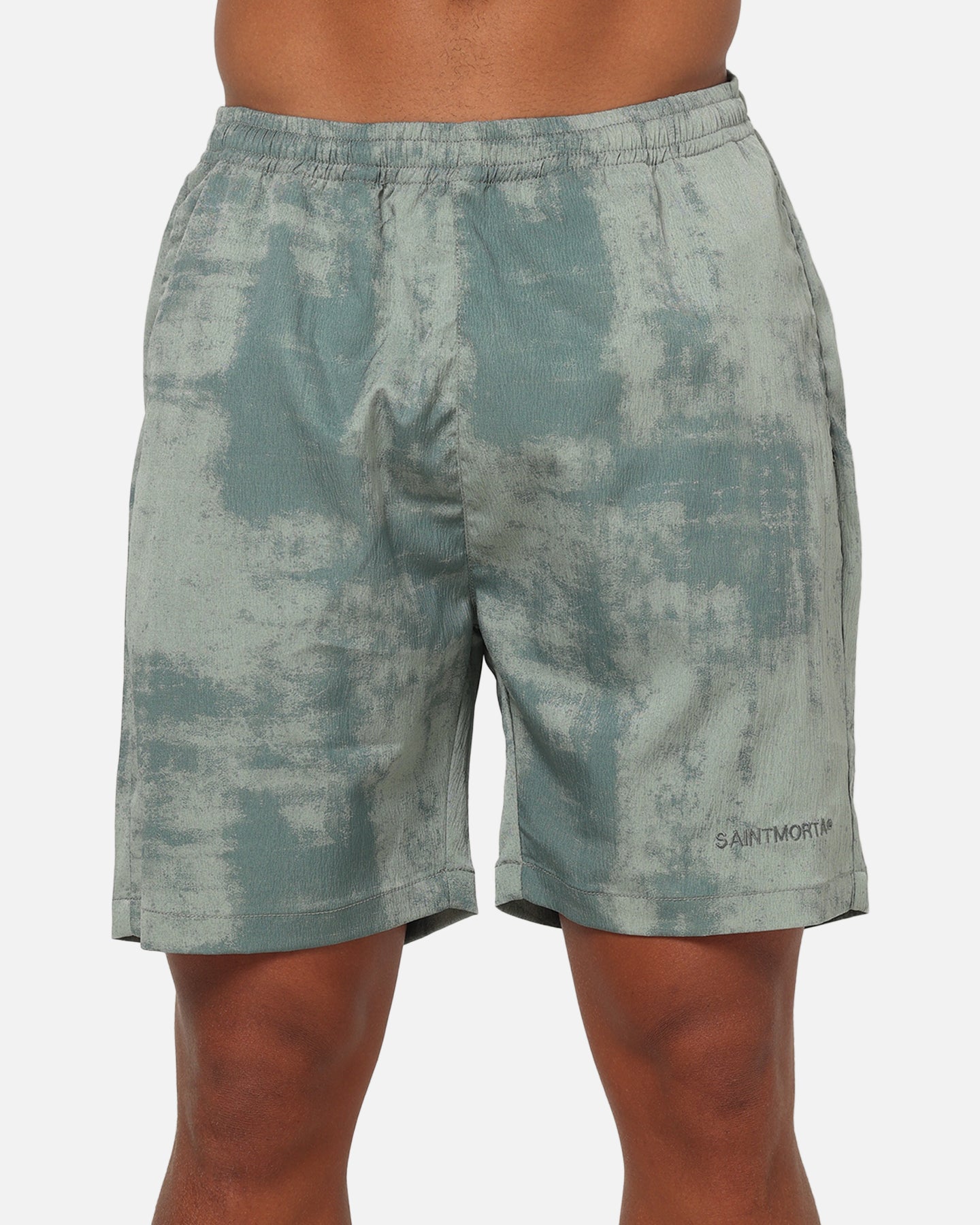 Saint Morta Solis Textured Shorts Petrol Green