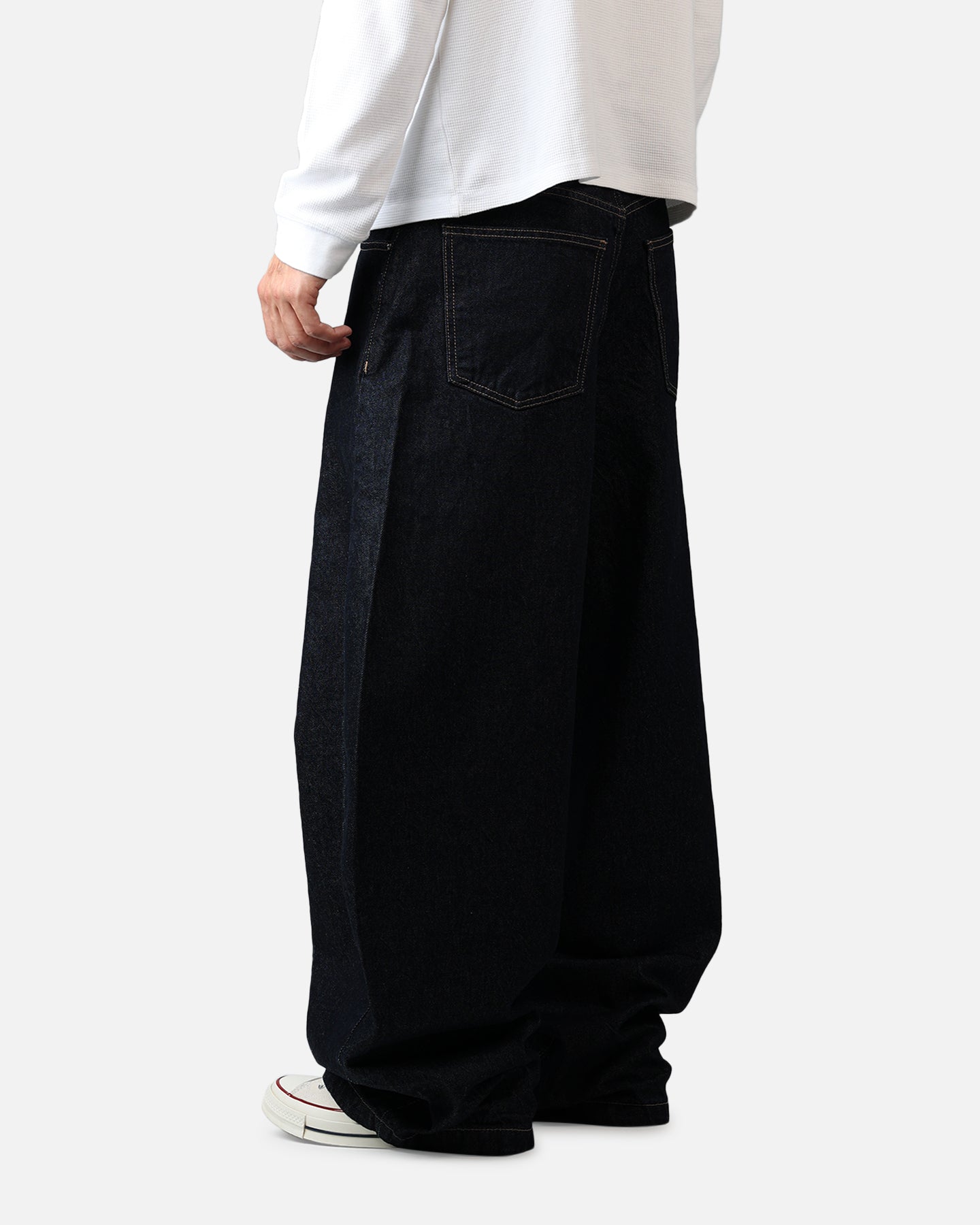 MNML Exposed Shank Barrel Denim Pants Rinse Indigo