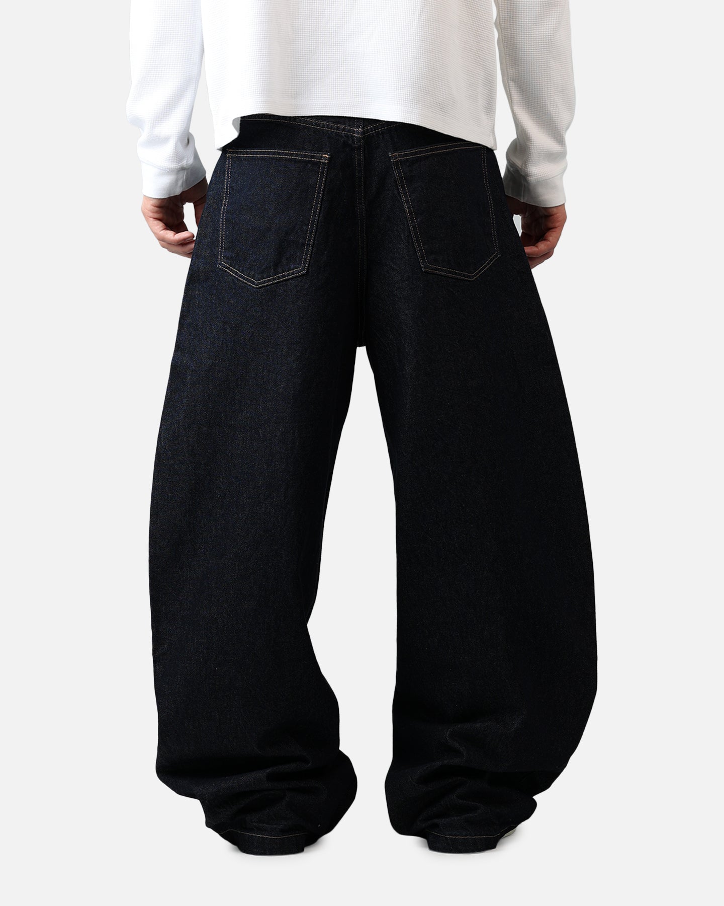 MNML Exposed Shank Barrel Denim Pants Rinse Indigo