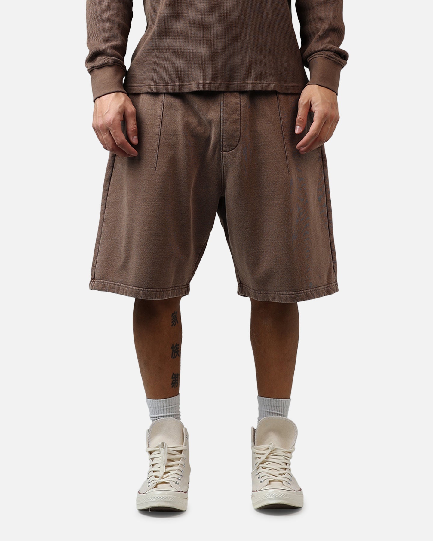 American Thrift Fleece Shorts Washed Brown