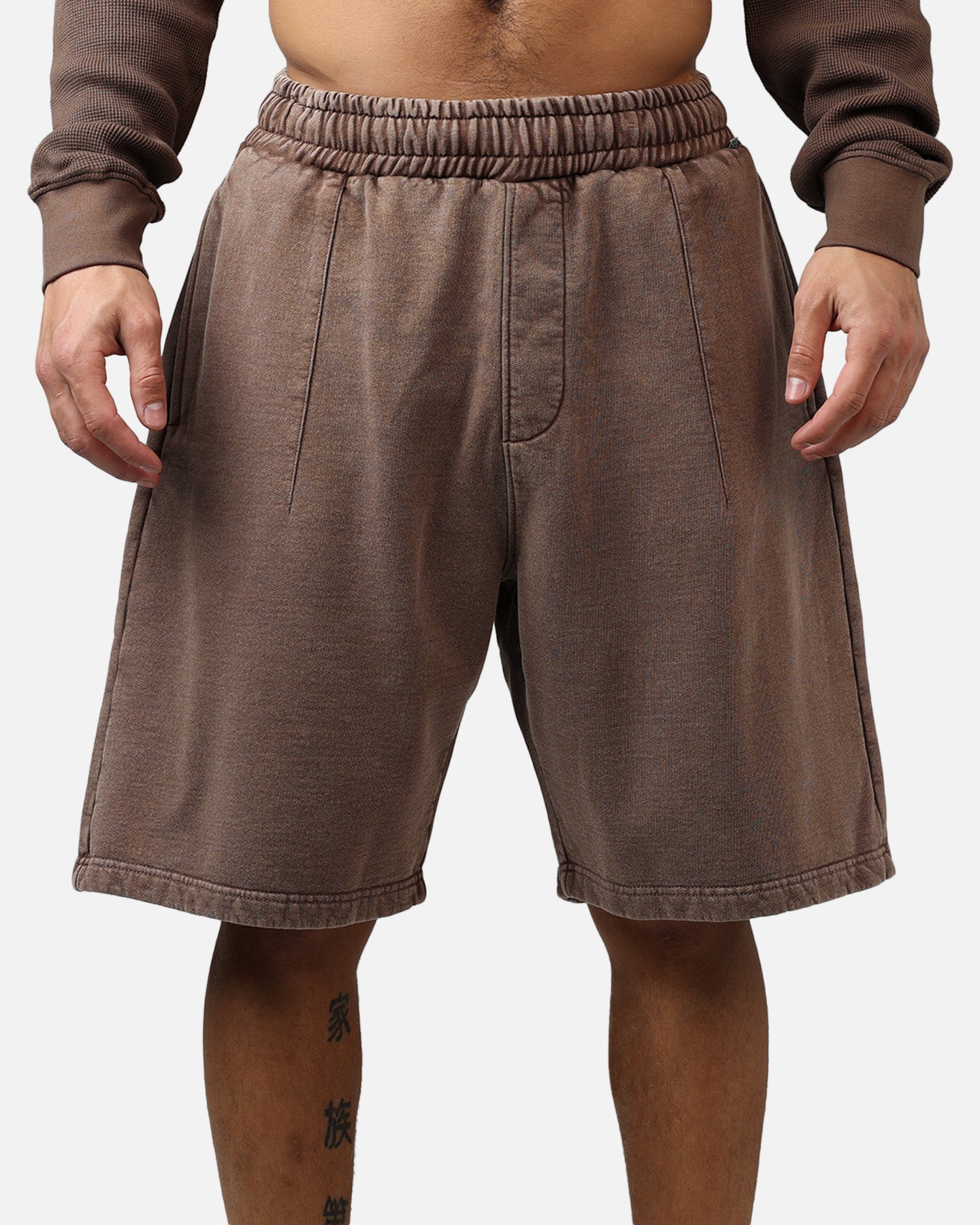 American Thrift Fleece Shorts Washed Brown