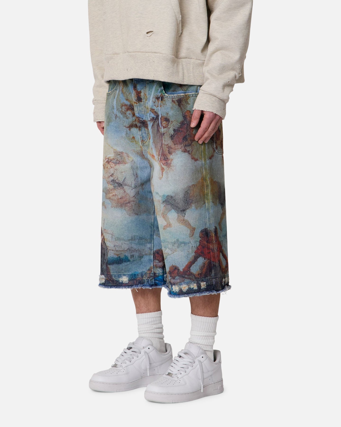 MNML Ultra Baggy Angel Denim Shorts Multi