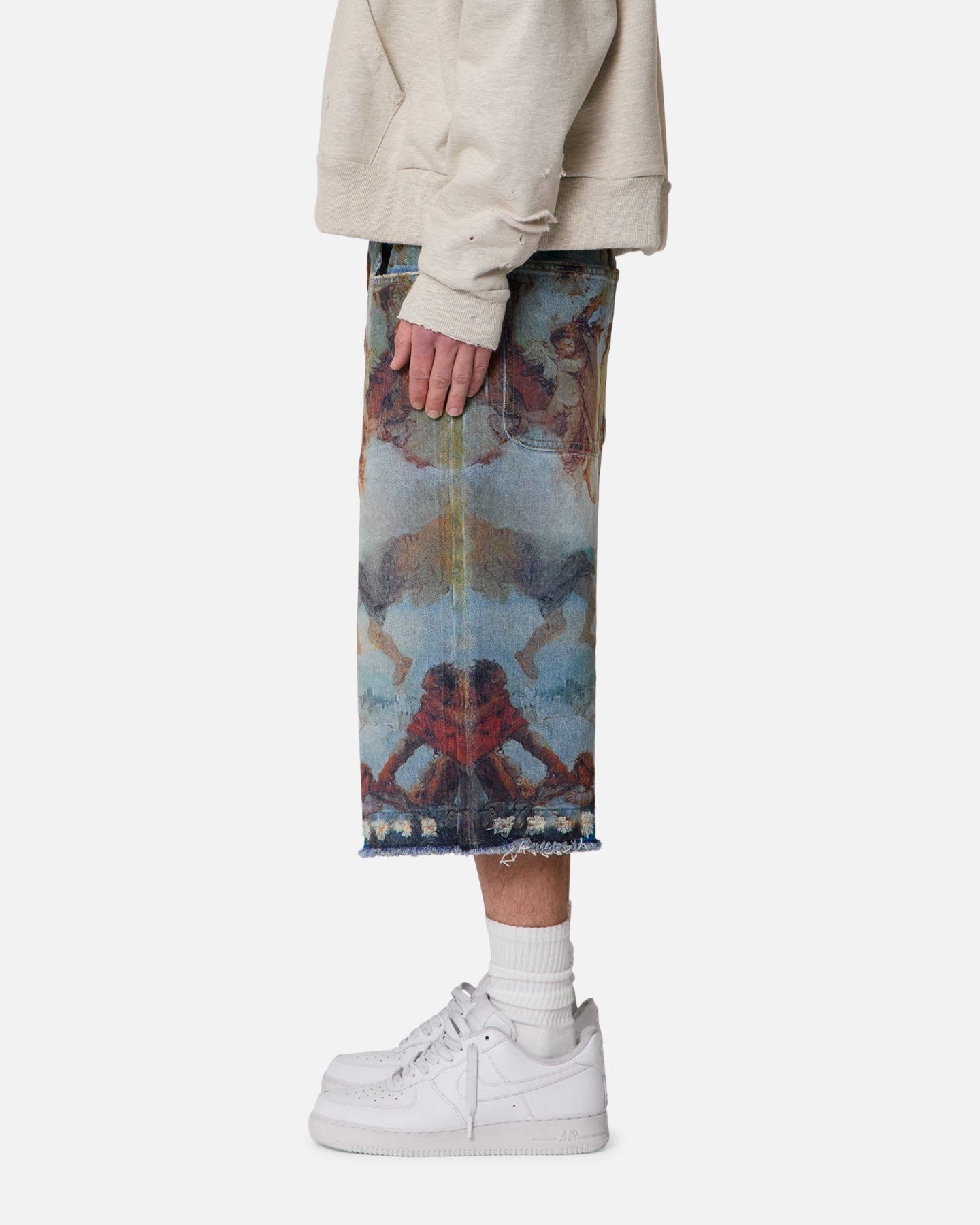 MNML Ultra Baggy Angel Denim Shorts Multi