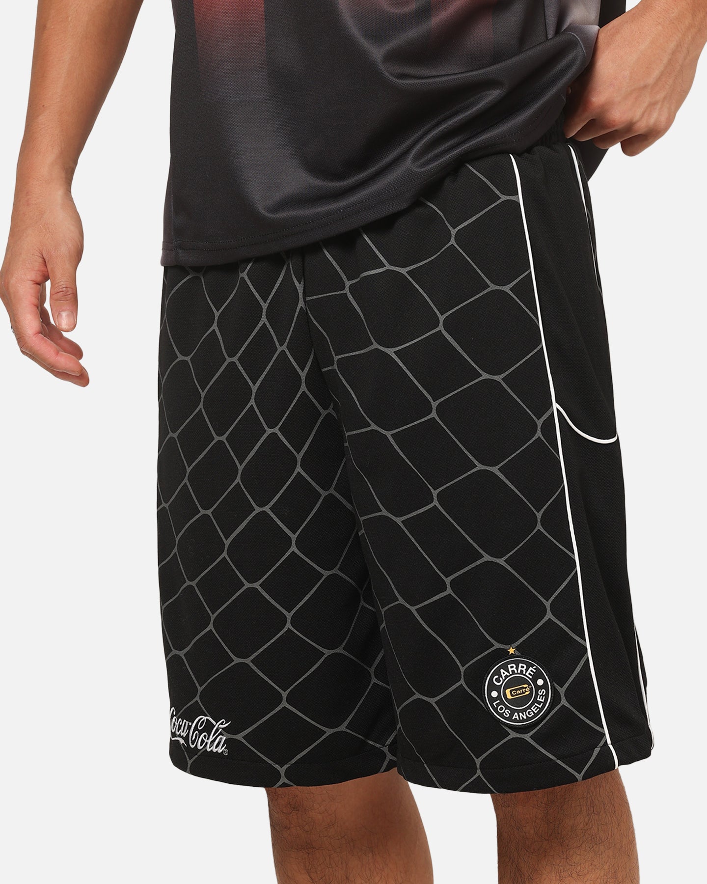 Carre Carre Carré X Coca Cola The Grid Mesh Shorts Black