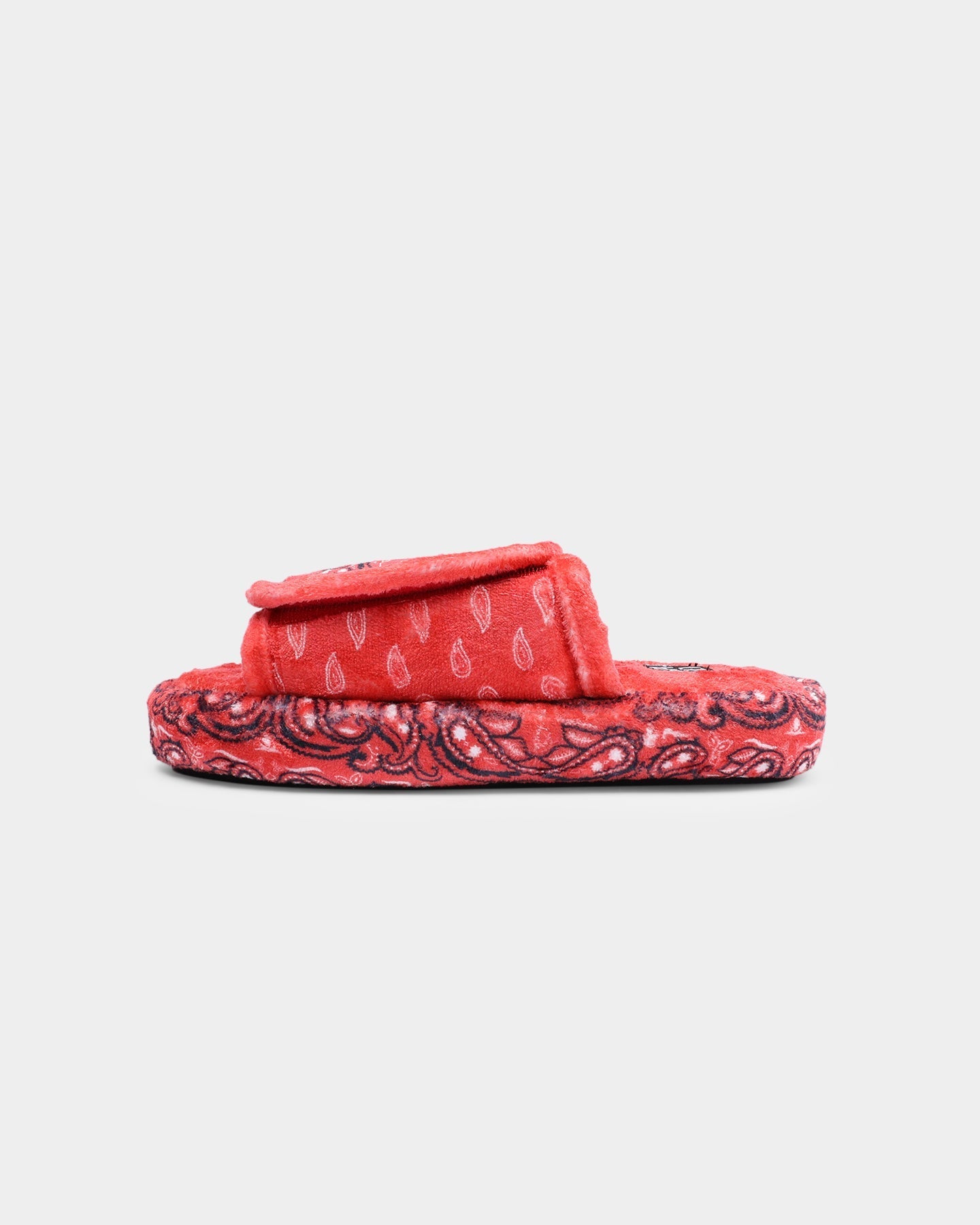 73Studio Velcro Paisley Bandana Slipper Red/Black/White