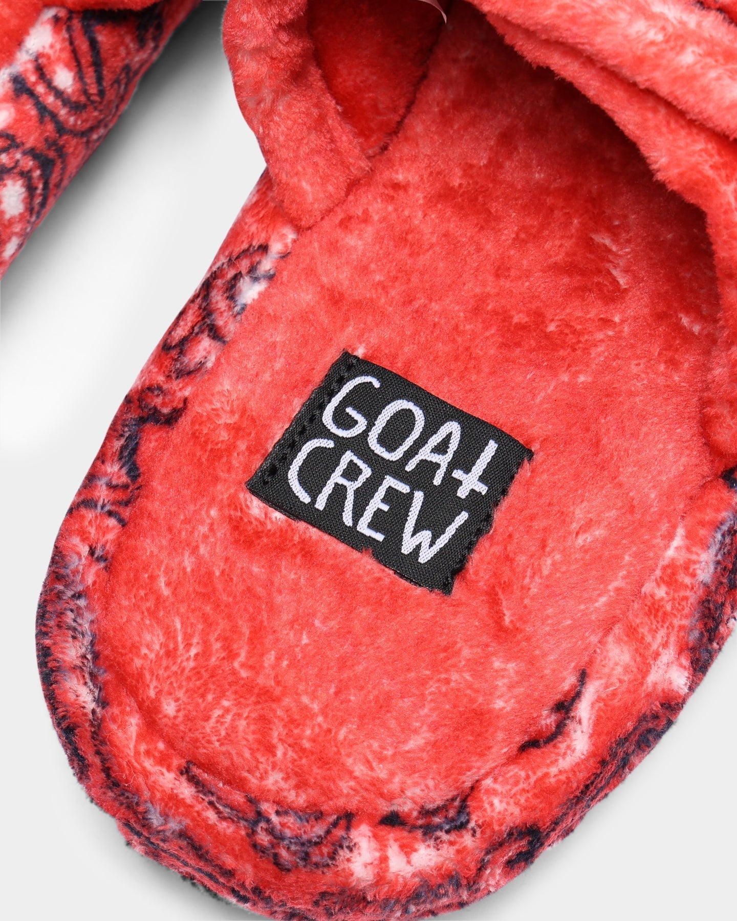 73Studio Velcro Paisley Bandana Slipper Red/Black/White