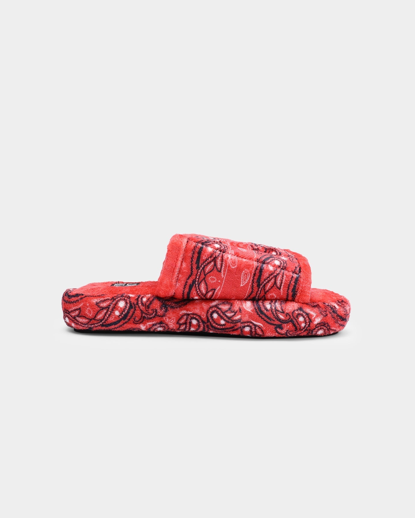 73Studio Velcro Paisley Bandana Slipper Red/Black/White