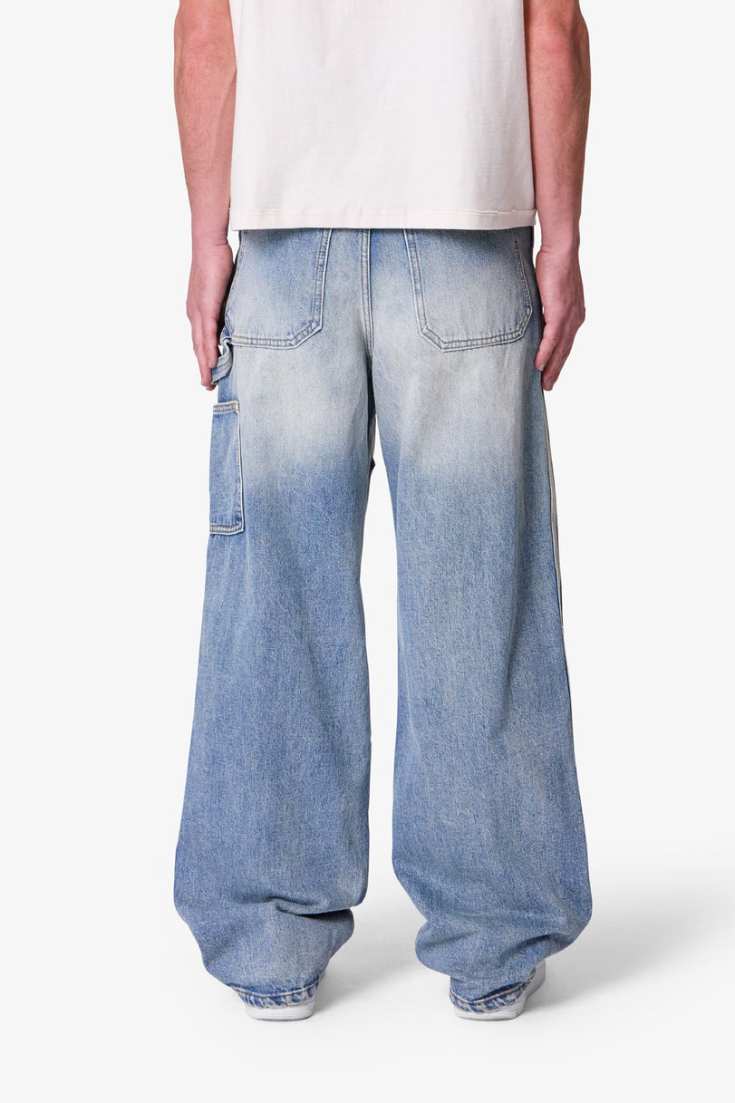 MNML Ultra Baggy Western Jewel Jeans Blue